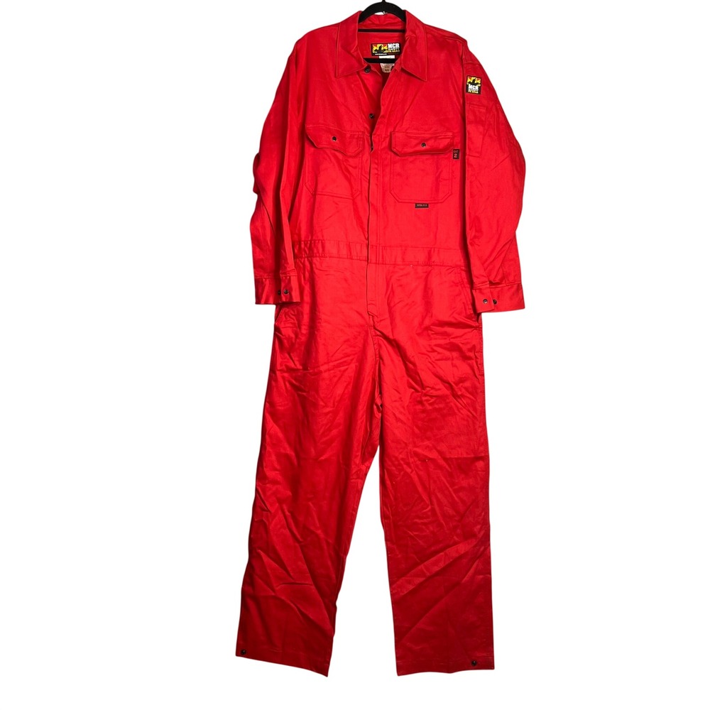 MCR‎ Safety FR Gear Red Coveralls Mens Size 44 Flame Resistant NFPA 2112 DC1R44